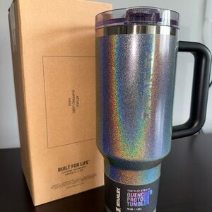 Stanley Midnight Glitz Quencher Tumbler with Black Handle